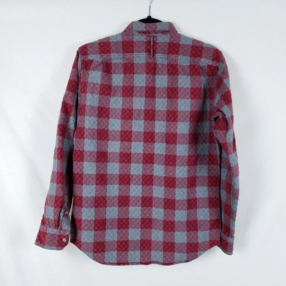 Banana Republic Heritage Workwear Quilted Flannel Shirt Mens S Slim Fit Plaid